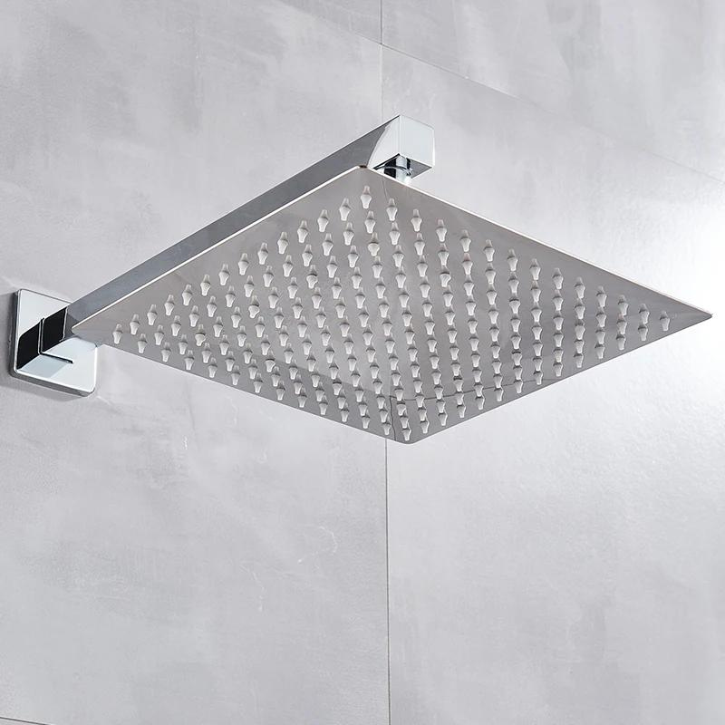 Ducha Chuveiro Slin Com Braço de 35cm Inox