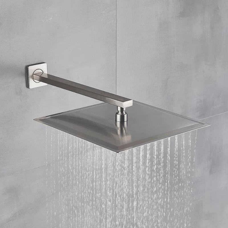 Ducha Chuveiro Slin Com Braço de 35cm Inox