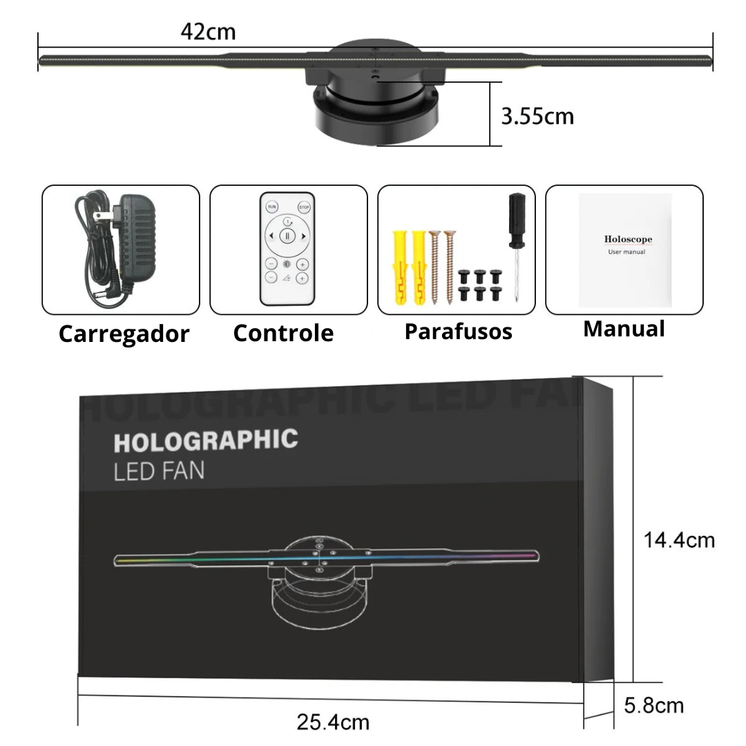 Projetor de Holograma 3D HD