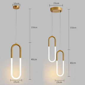 Pendente Minimalista Metal e Led