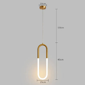 Pendente Minimalista Metal e Led