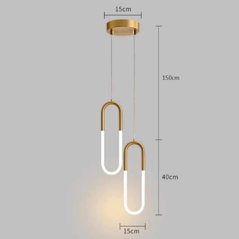 Pendente Minimalista Metal e Led