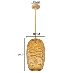 Pendente Para a Sala de Jantar Fibras Naturais Vime