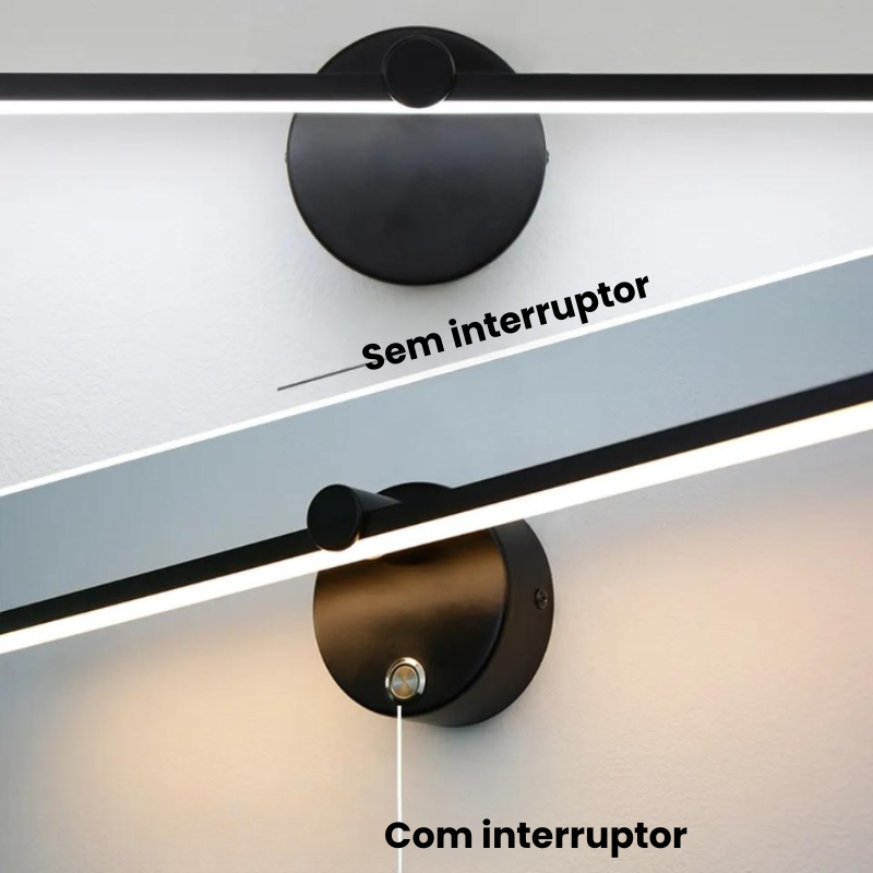 Luminária de Banheiro Com Interruptor Led Direcional 8W