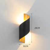 Arandela Externa de Parede Led Espiral