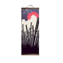 Poster Decorativo Estilo Japonês Katanas