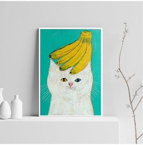 Quadro Decorativo Criativos Gatos em Tela