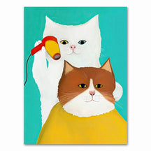 Quadro Decorativo Criativos Gatos em Tela