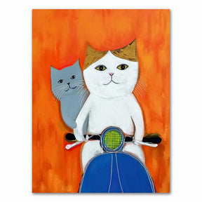 Quadro Decorativo Criativos Gatos em Tela