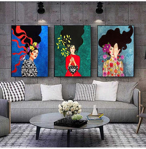 Quadro Decorativo Moderno Mulheres Abstratas